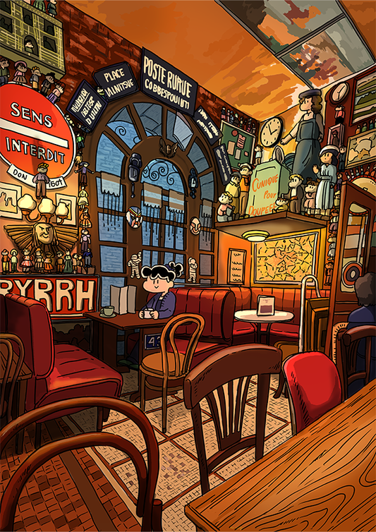 poster cafe Saint-Malo
