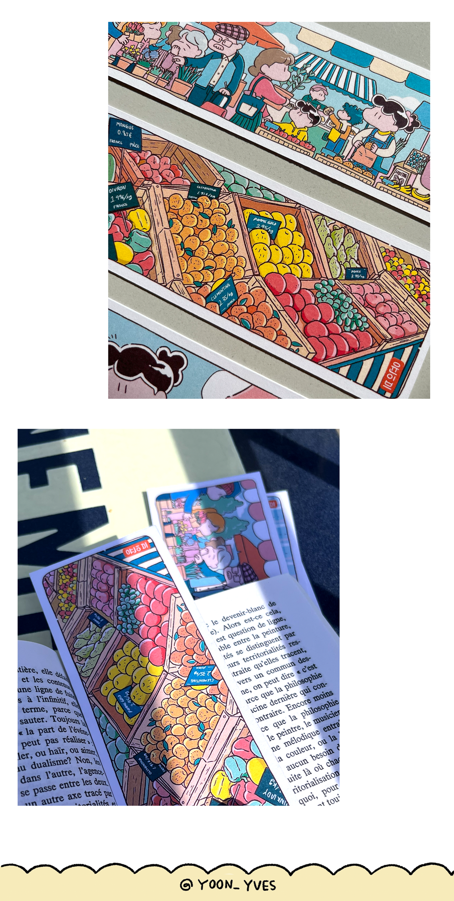 Marque page printemps + Stickers!
