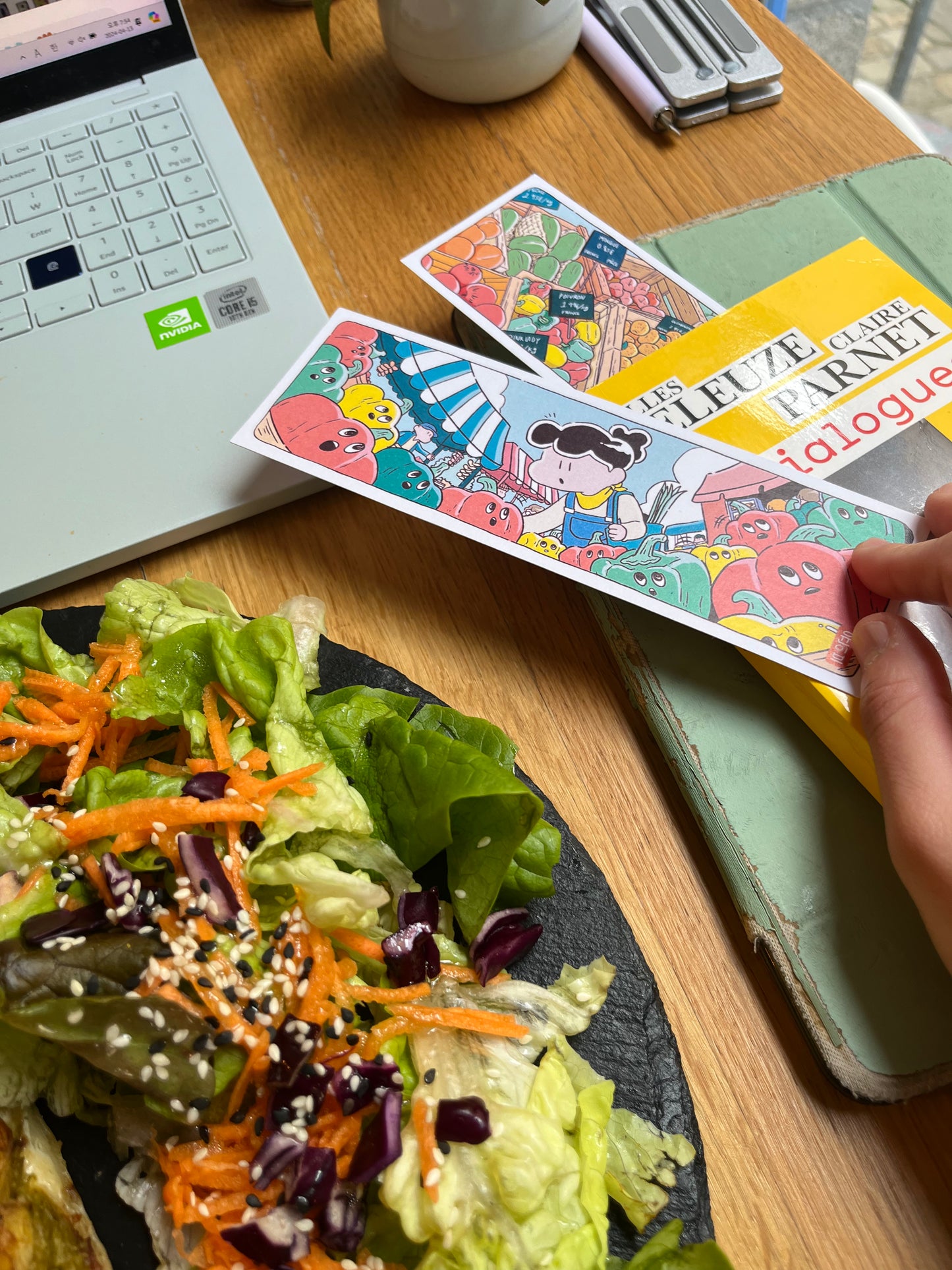 Marque page printemps + Stickers!